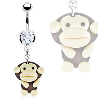 Navle Piercing Clay Monkey