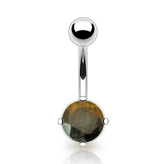 Tiger Eye Semi Precious Stone Navle Piercing