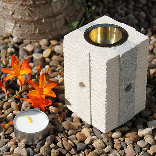 Aromalampe i sandstein - Combo Square