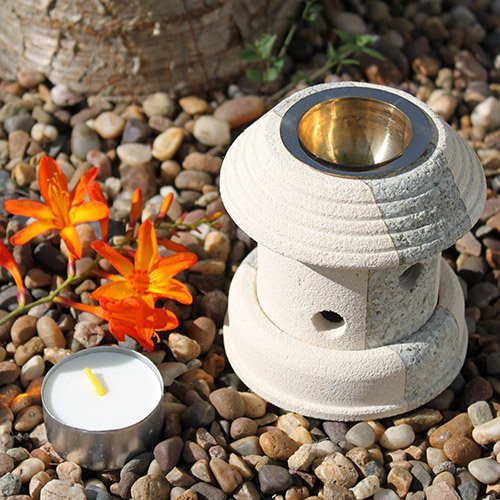 Aromalampe i sandstein - Combo Lantern