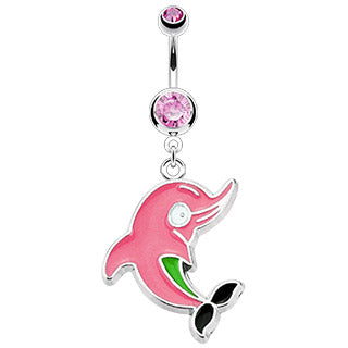 Navle Piercing Cartoony Dolphin