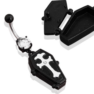 Navle Piercing Black Plating Coffin