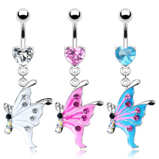 Butterfly Dangle Navle Piercing