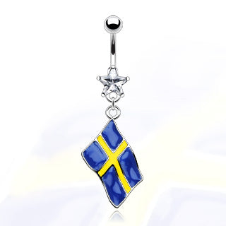 Navle Piercing - Flagg - Sverige