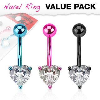 Hjerte Piercing Value Pack - Neon